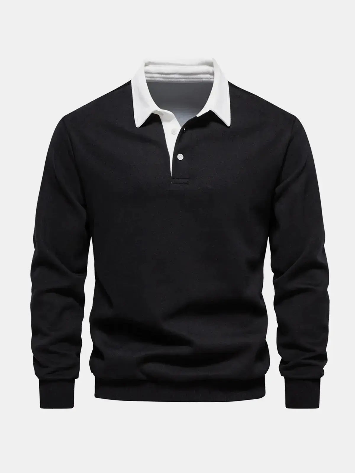 Men's Polo Collar Long Sleeve Sweatshirt ElevenOasis