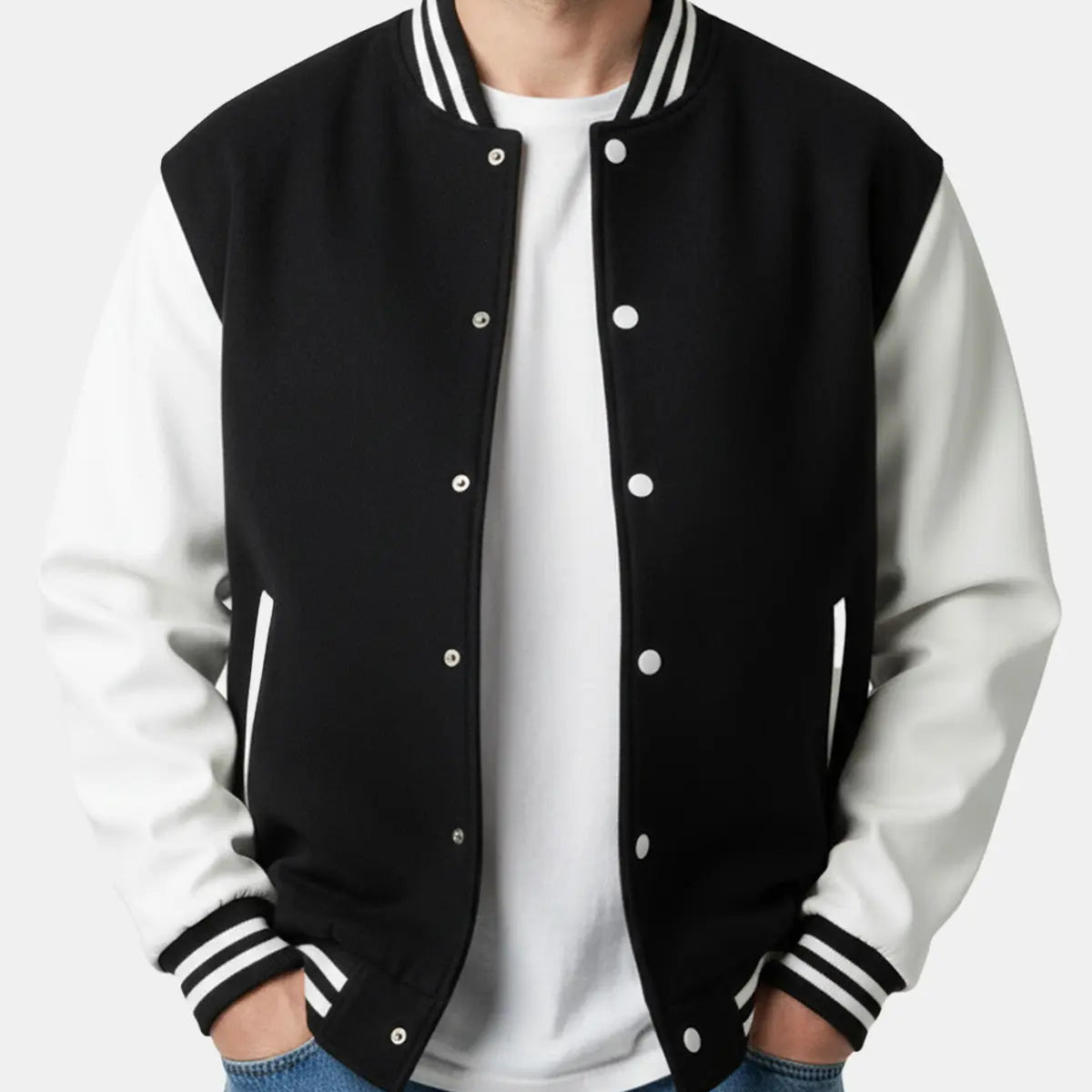 Men's Classic Colorblock Varsity Jacket ElevenOasis