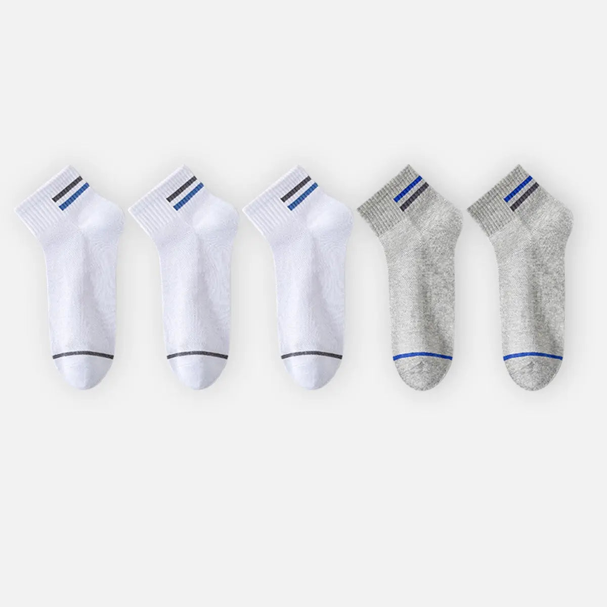Men's Breathable Lightweight Ankle Socks 5-Pack Eleven Oasis