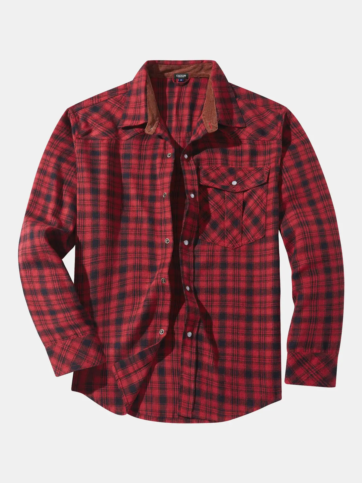 Men's Plaid Flannel Long Sleeve Shirt Eleven Oasis
