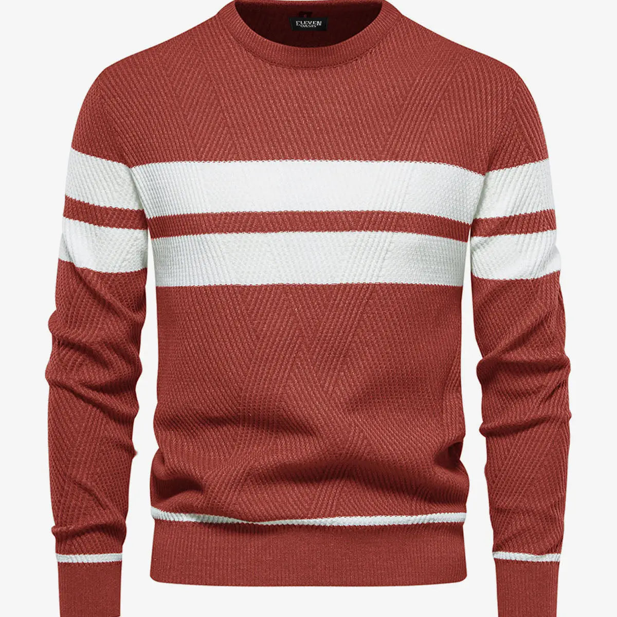 Men's Slim Stripe Knit Sweater ElevenOasis