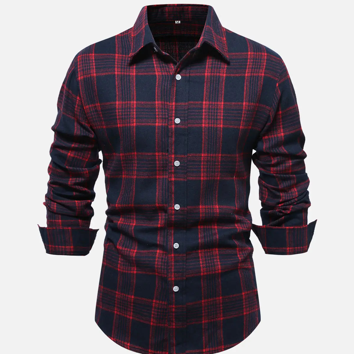 Men's Classic Plaid Long Sleeve Shirt ElevenOasis