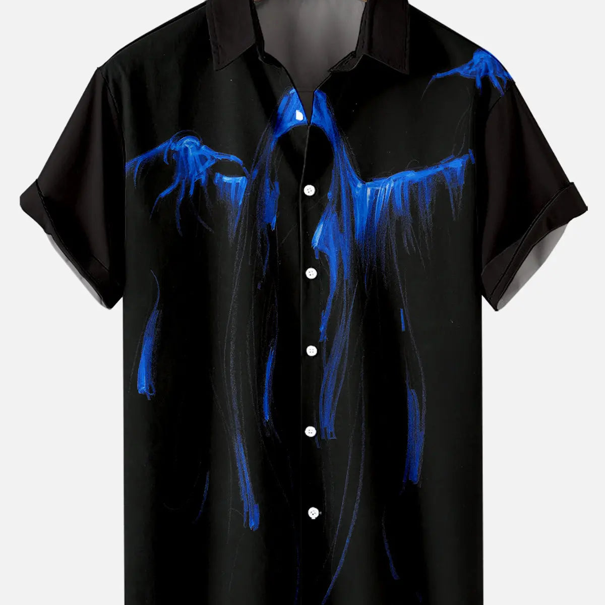 Men's Grim Reaper Halloween Short Sleeve Shirt Summer Everest