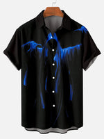 Men's Grim Reaper Halloween Short Sleeve Shirt Summer Everest