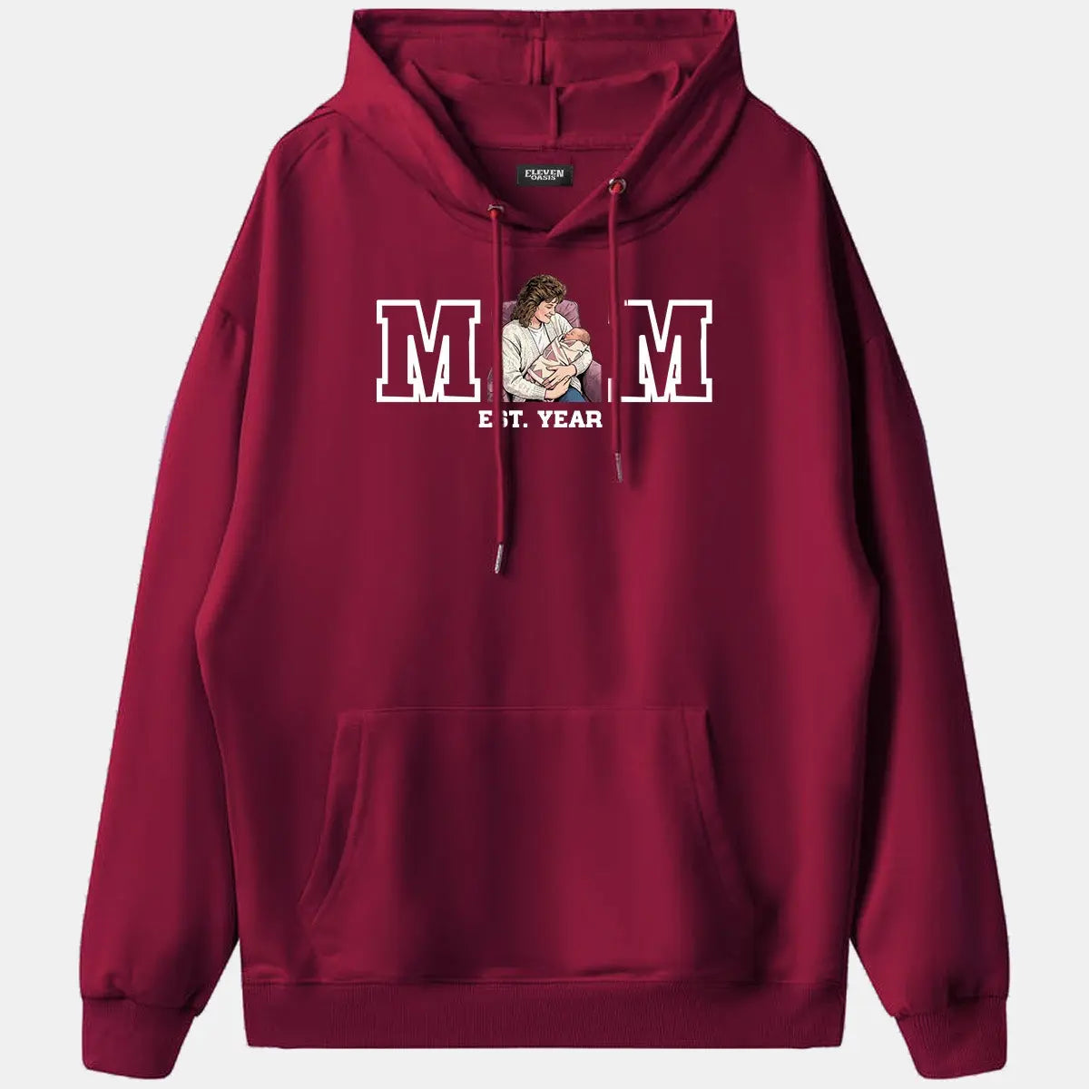 Custom Mom Illustration Hoodie Eleven Oasis