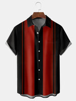 Tall Size Men's Bowling Black and Red Short Sleeve Casual ShirtMens short sleeve shirts Big and tall Mens shirts Short sleeve shirts for men Mens 4xl shirts Casual short sleeve shirts