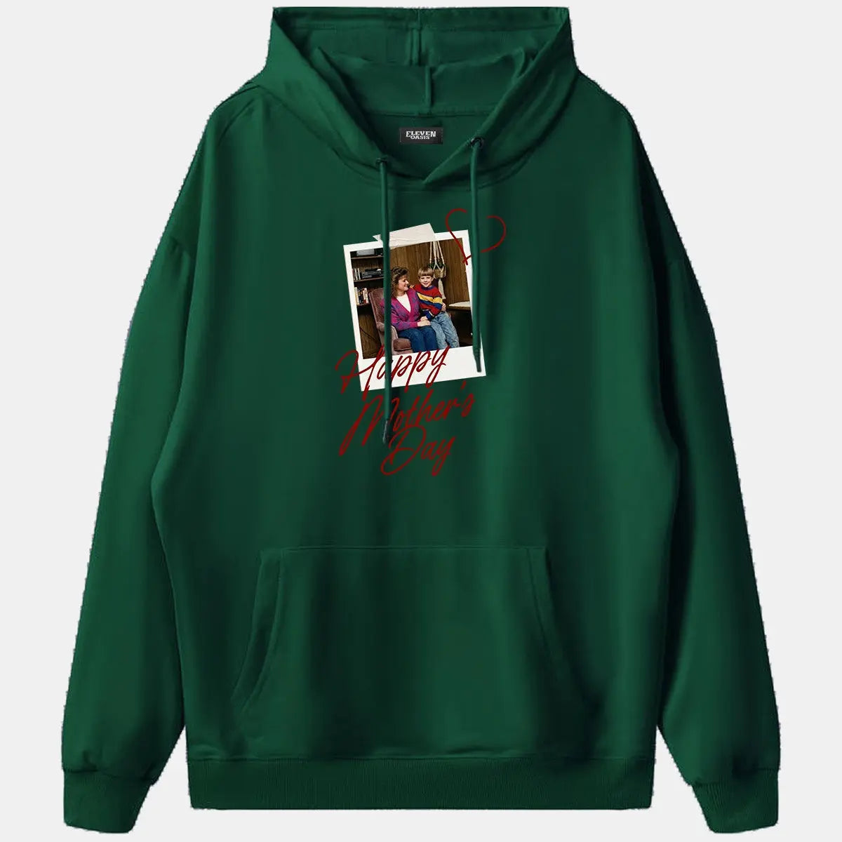 Custom Heart Sleeve Hoodie Eleven Oasis