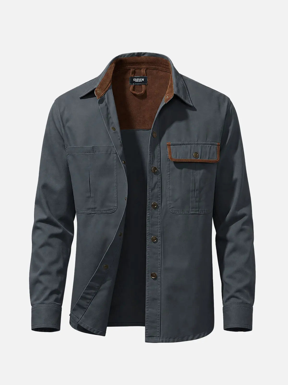 Men's Relaxed Fit Vintage Utility Overshirt Jacket ElevenOasis