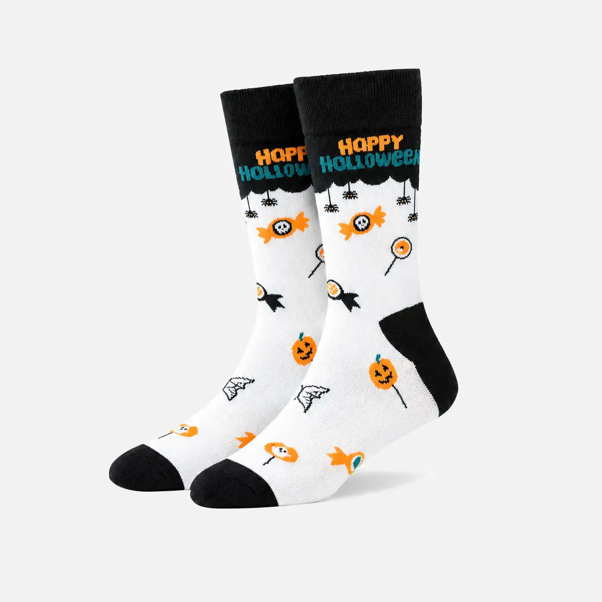 Men's Spooky Halloween Print Crew Socks