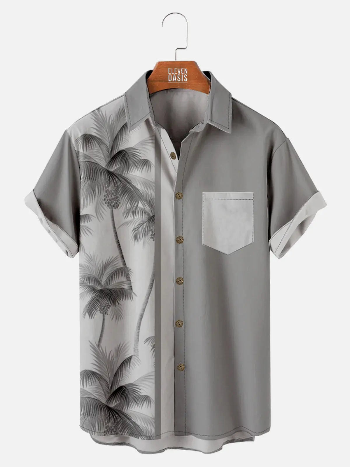 Men's Coconut Tree Casual Breathable Short Sleeve Hawaiian ShirtMens short sleeve shirts Big and tall Mens shirts Short sleeve shirts for men Mens 4xl shirts Casual short sleeve shirts
