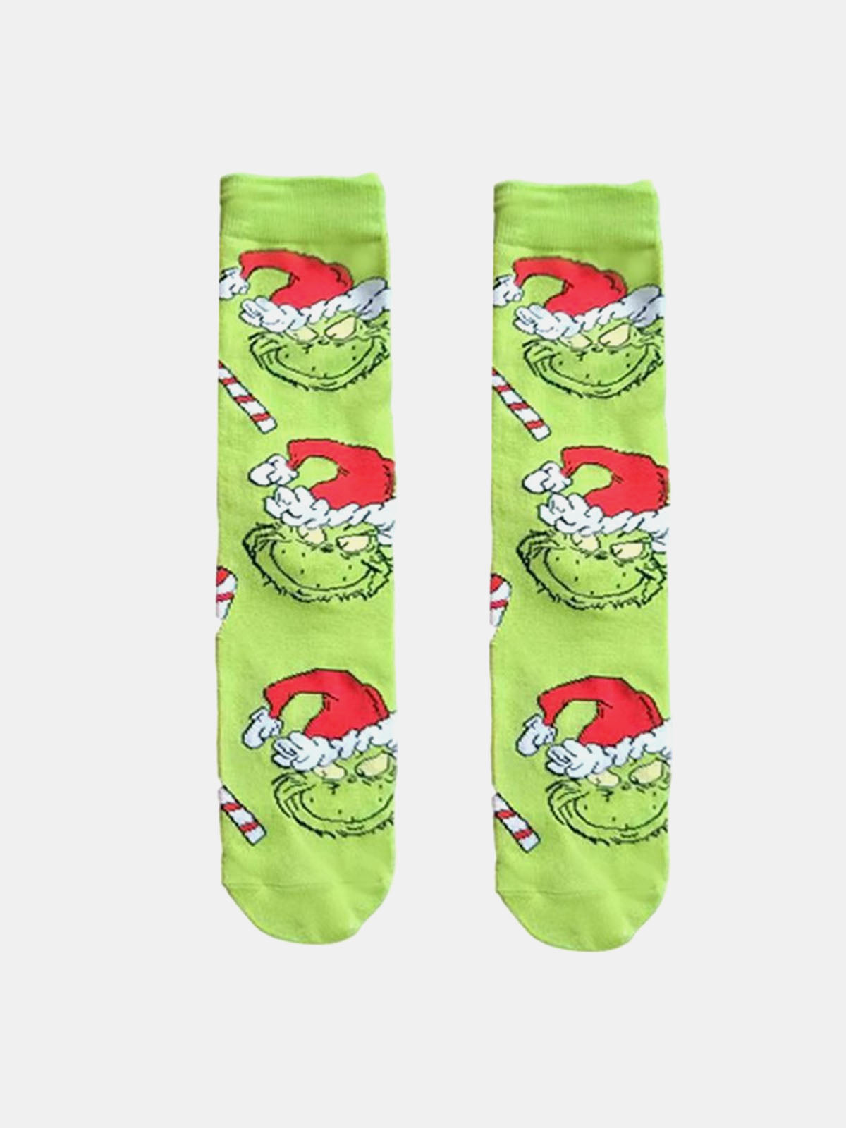 Grinch-Themed Christmas Novelty Socks Eleven Oasis