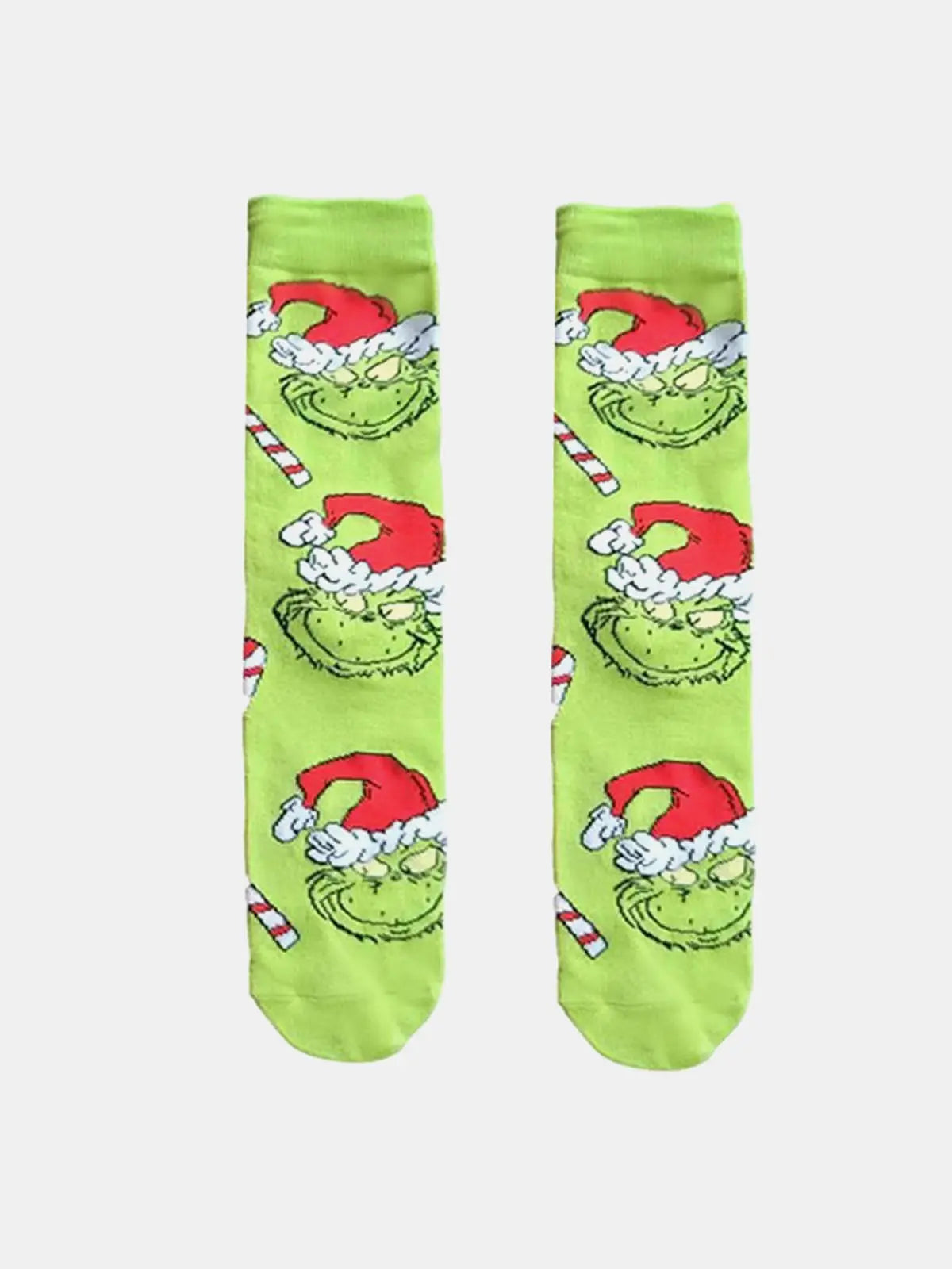 Grinch-Themed Christmas Novelty Socks ElevenOasis