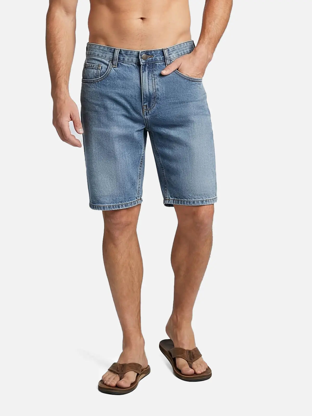 Men's Classic Denim Slim Fit Shorts ElevenOasis