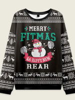 Merry Fitmas Rear Ugly Christmas Sweater Eleven Oasis