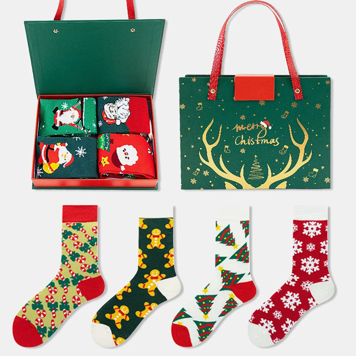 Christmas Socks Gift Set (4 Pairs) ElevenOasis