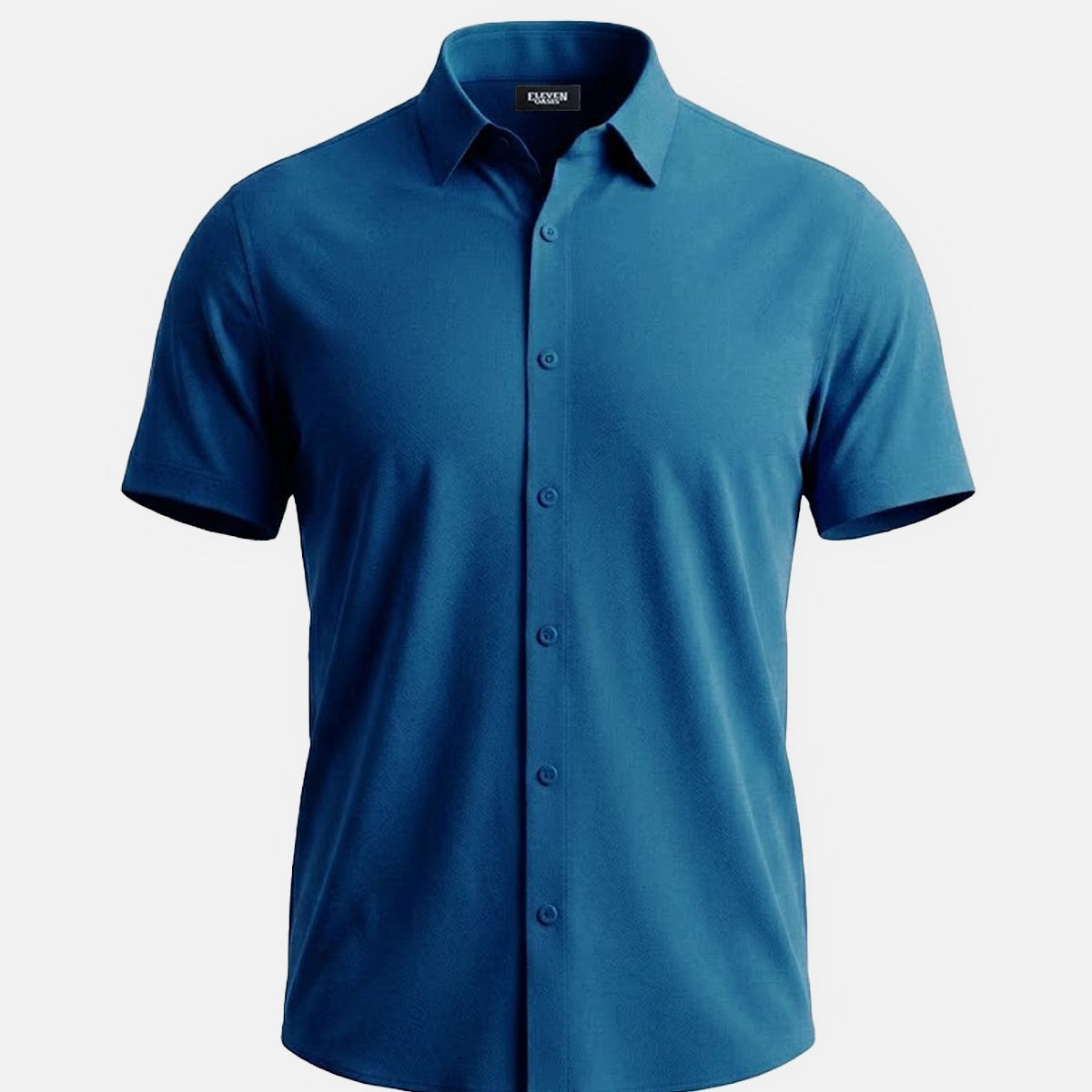 Men's Classic Solid Slim Fit Short Sleeve Shirt Eleven Oasis