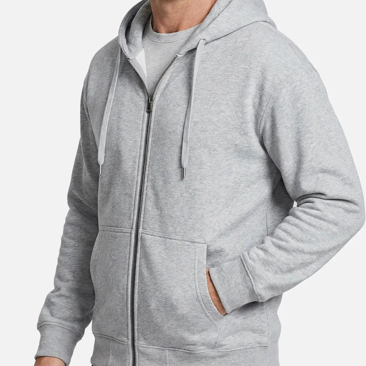 Men's Classic Cotton Zip-Up Hoodie Eleven Oasis
