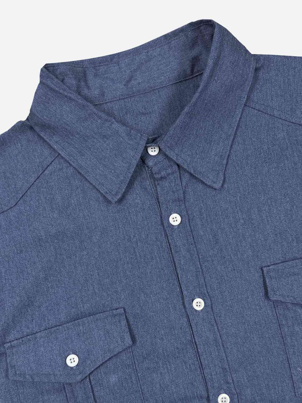 Men's Western Yoke Double Pocket Long Sleeve Shirt Eleven Oasis