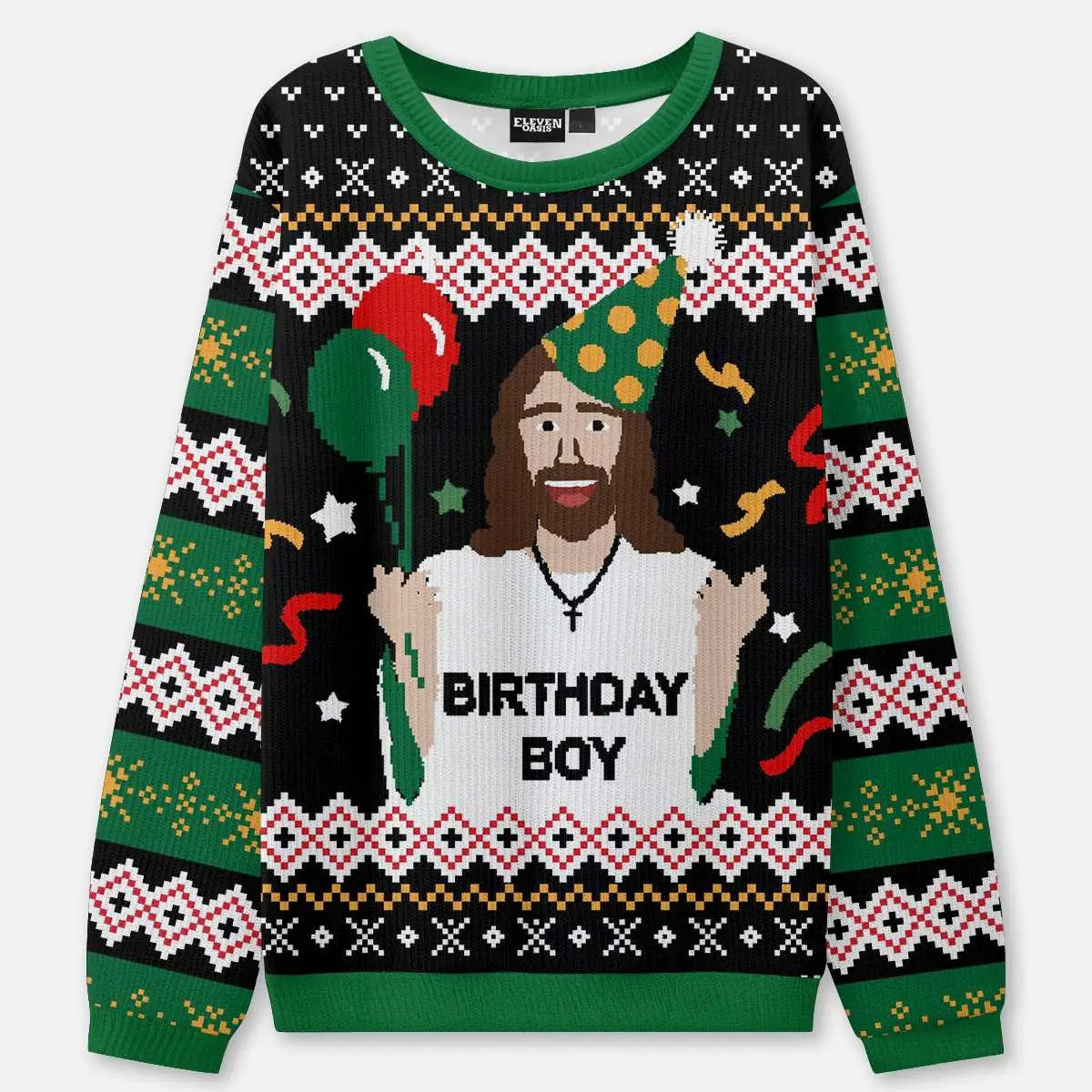 Birthday Boy Ugly Christmas Sweatshirt ElevenOasis