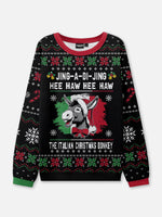 The Italian Christmas Donkey Ugly Christmas Sweater ElevenOasis