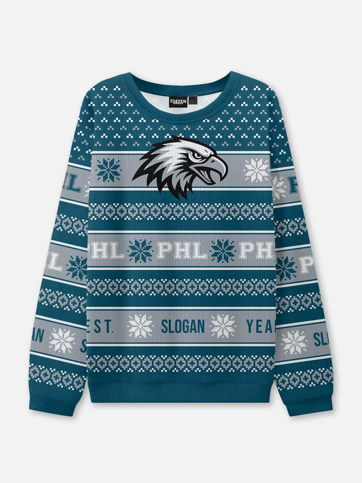 Custom Philadelphia Logo Football Sweatshirt Eleven Oasis