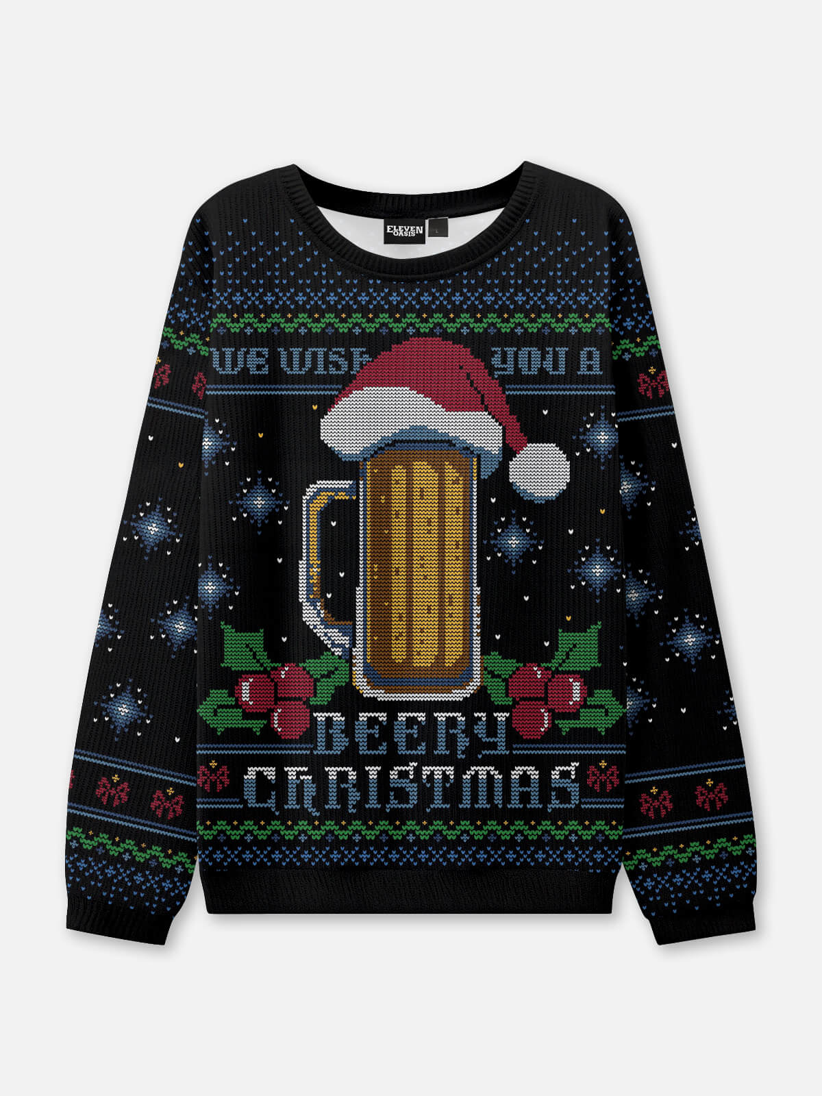 We Wish Your A Beery Christmas Ugly Christmas Sweater Eleven Oasis