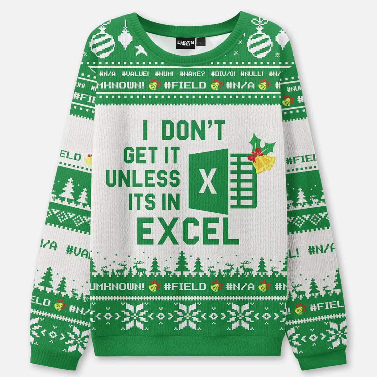 Excel-Only Understanding Ugly Christmas Sweatshirt ElevenOasis