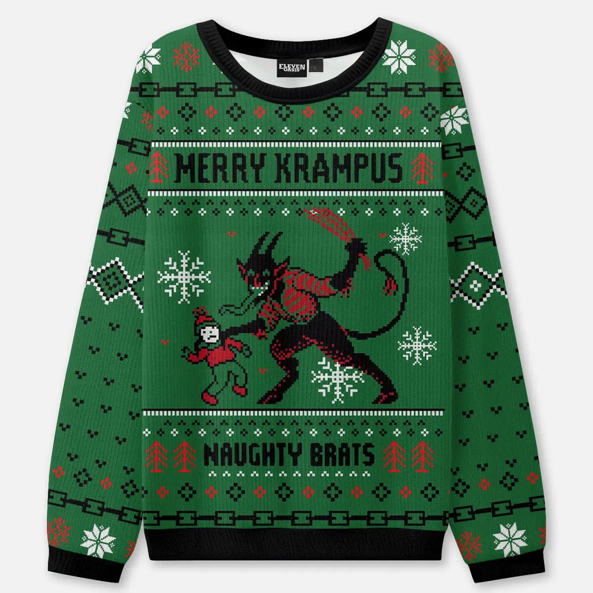 Merry Krampus Ugly Christmas Sweatshirt ElevenOasis