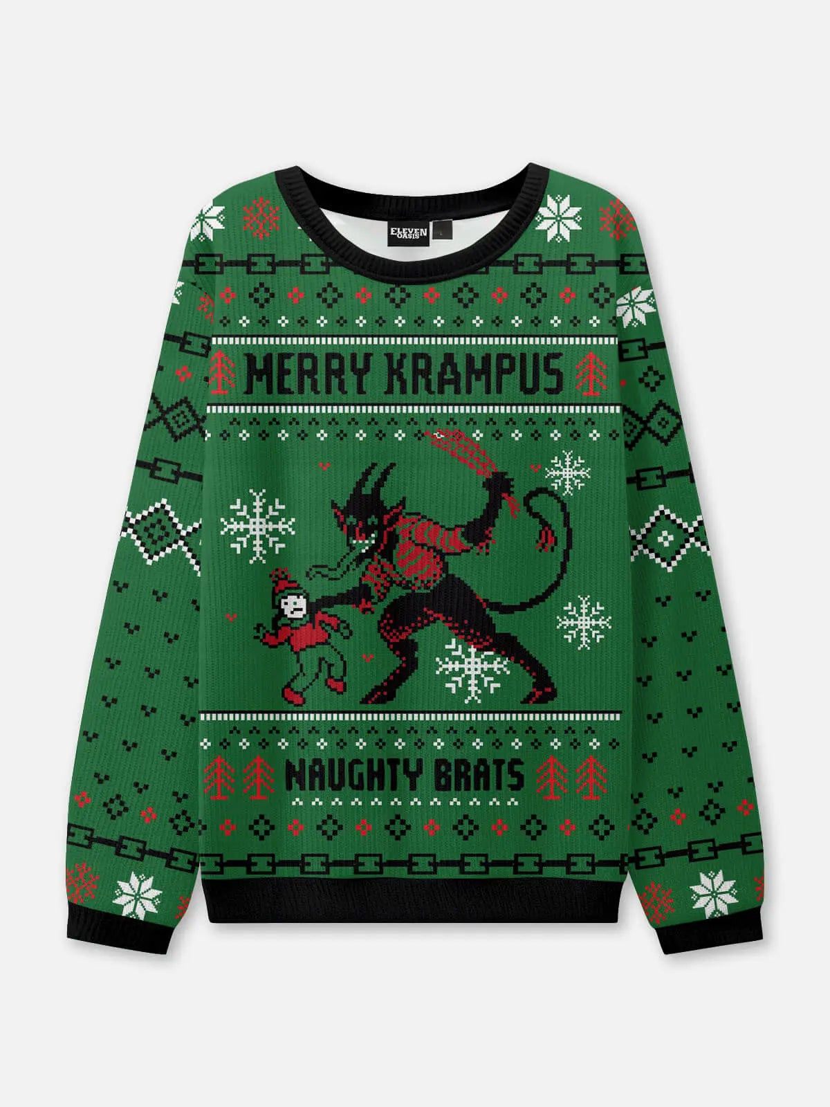 Merry Krampus Ugly Christmas Sweatshirt ElevenOasis