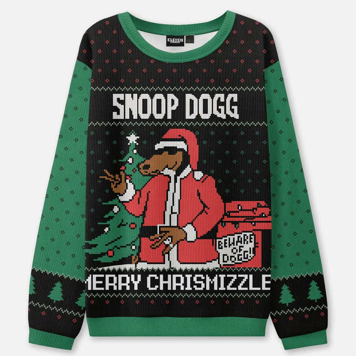 Snoop Dogg Merry Chrismizzle Ugly Christmas Sweatshirt ElevenOasis
