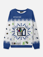 Retro Paint Program Ugly Christmas Sweater Eleven Oasis