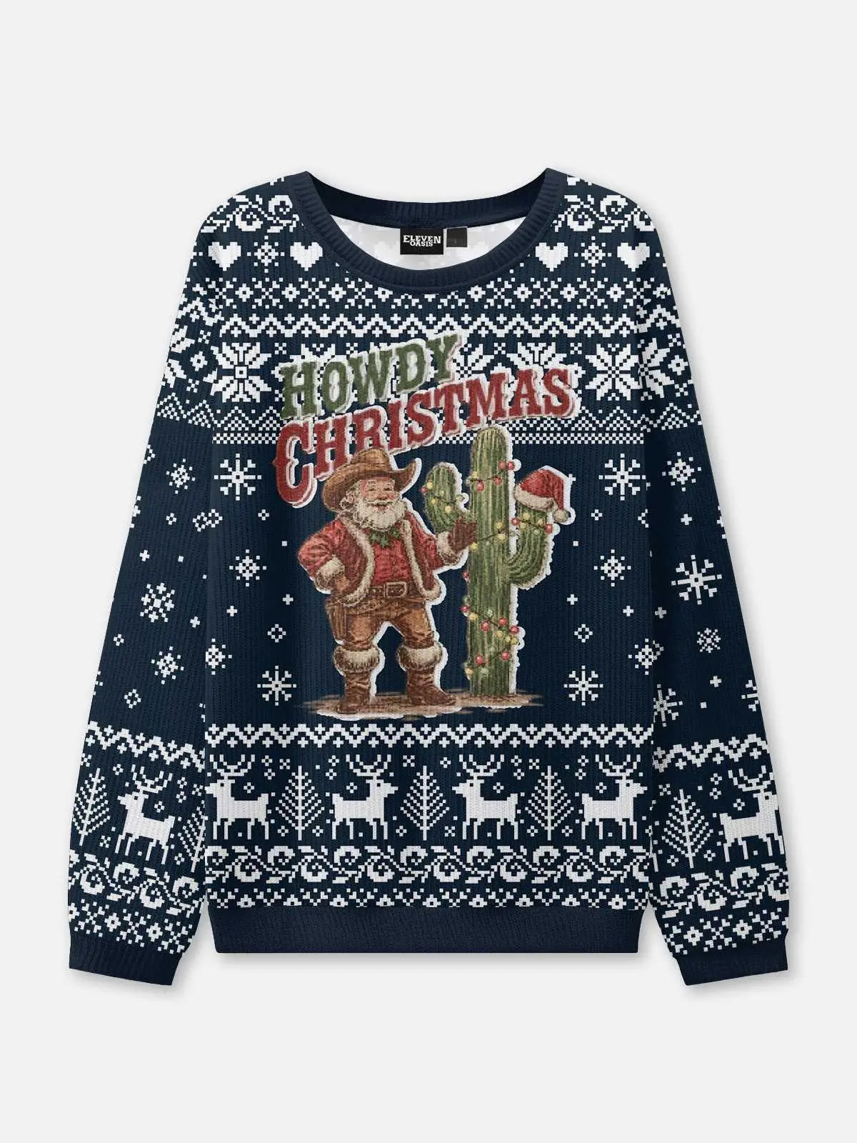 Ugly Christmas Cowboy Cat Meowdy Sweatshirt