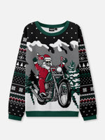 Biker Santa Ugly Christmas Sweater Eleven Oasis