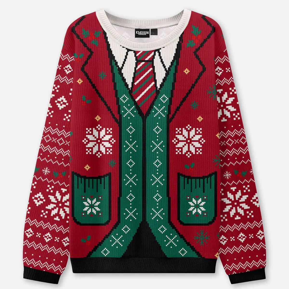 Christmas Suit Ugly Sweatshirt ElevenOasis