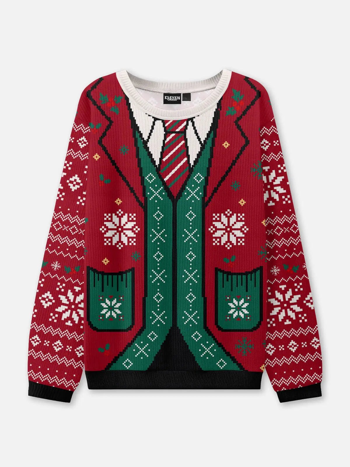 Christmas Suit Ugly Sweatshirt ElevenOasis