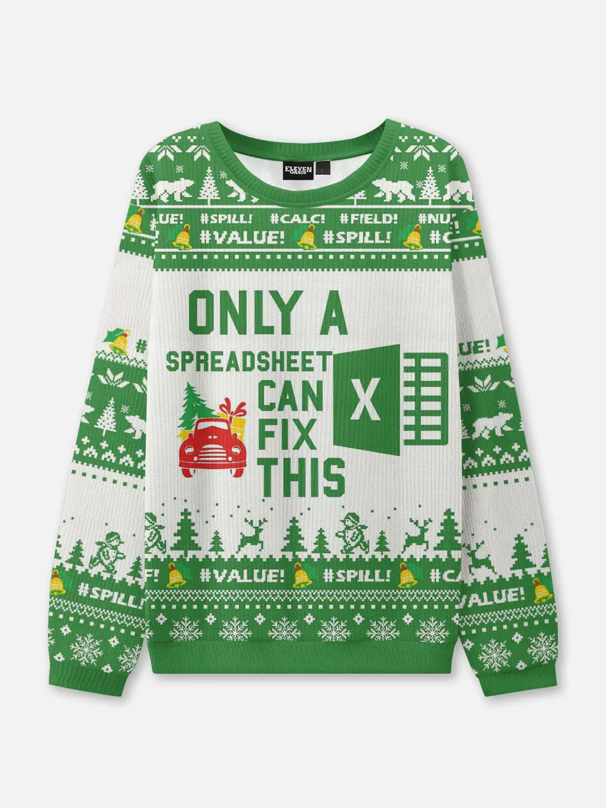 Excel Spreadsheet Fix Ugly Christmas Sweatshirt ElevenOasis