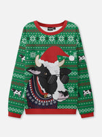 Cool Cow Ugly Christmas Sweater ElevenOasis