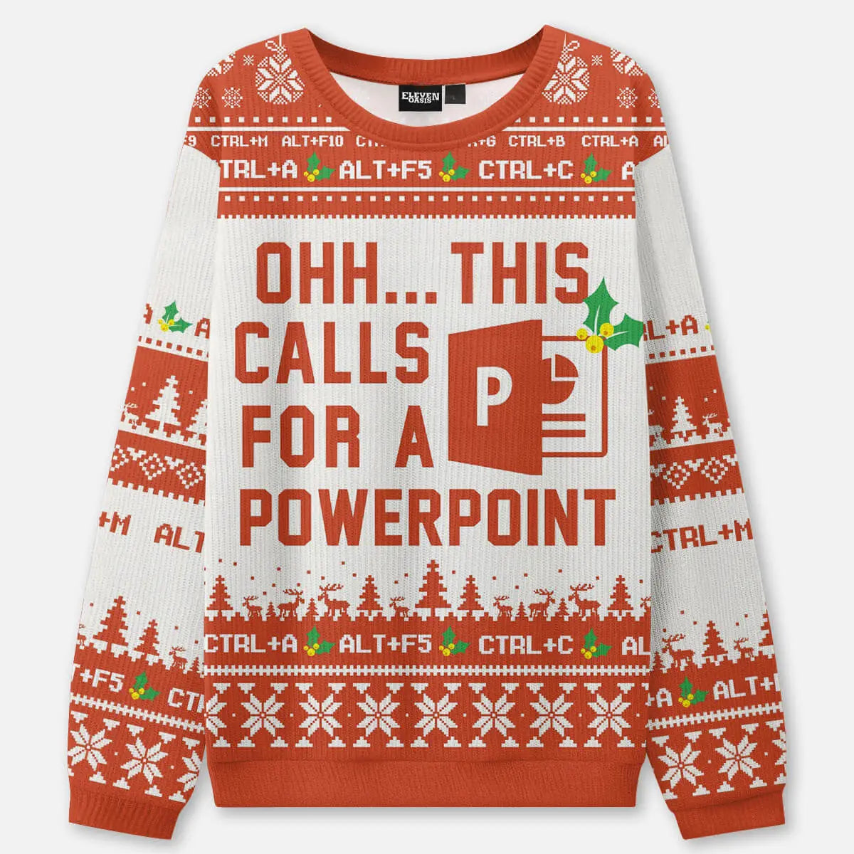 Ugly Christmas Sweater Spreadsheet Excel Spreadsheet Sweatshirt ElevenOasis