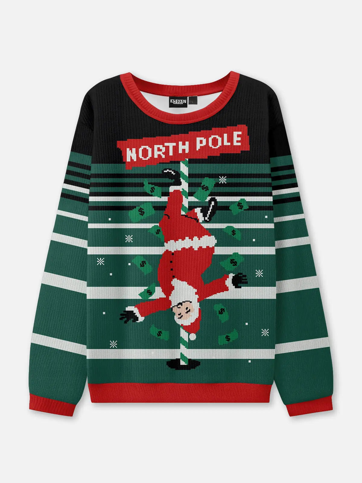 North Pole Santa Christmas Sweatshirt ElevenOasis