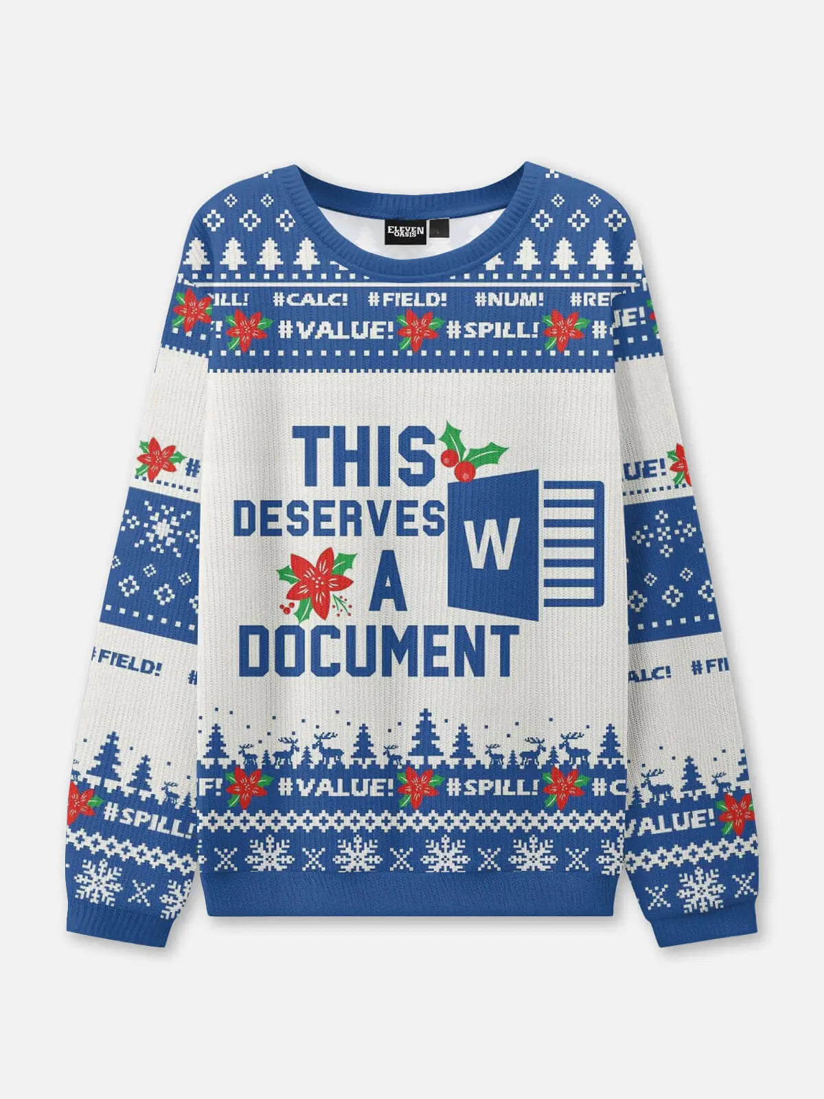 This Deserves a Document Ugly Christmas Sweatshirt Eleven Oasis