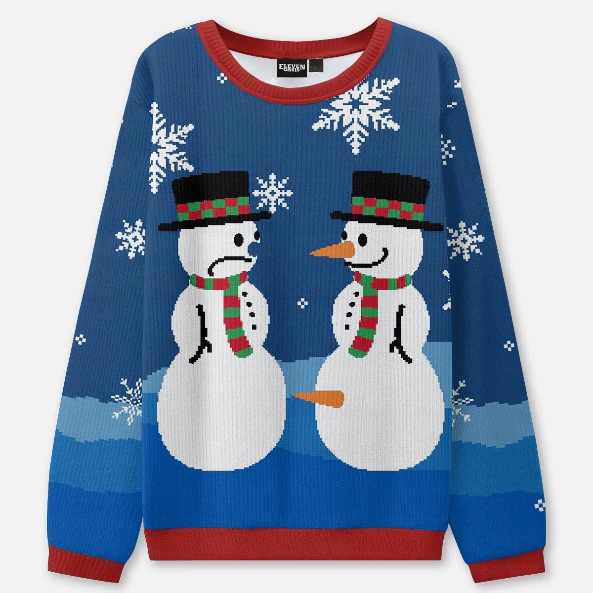 Stolen Carrot Snowman Ugly Christmas Sweatshirt