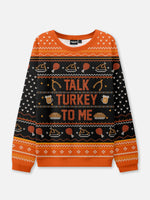Talk Turkey To Me Thanksgiving Ugly Sweater ElevenOasis