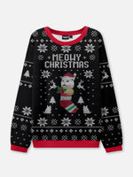 Meowy Christmas Ugly Christmas Sweater ElevenOasis