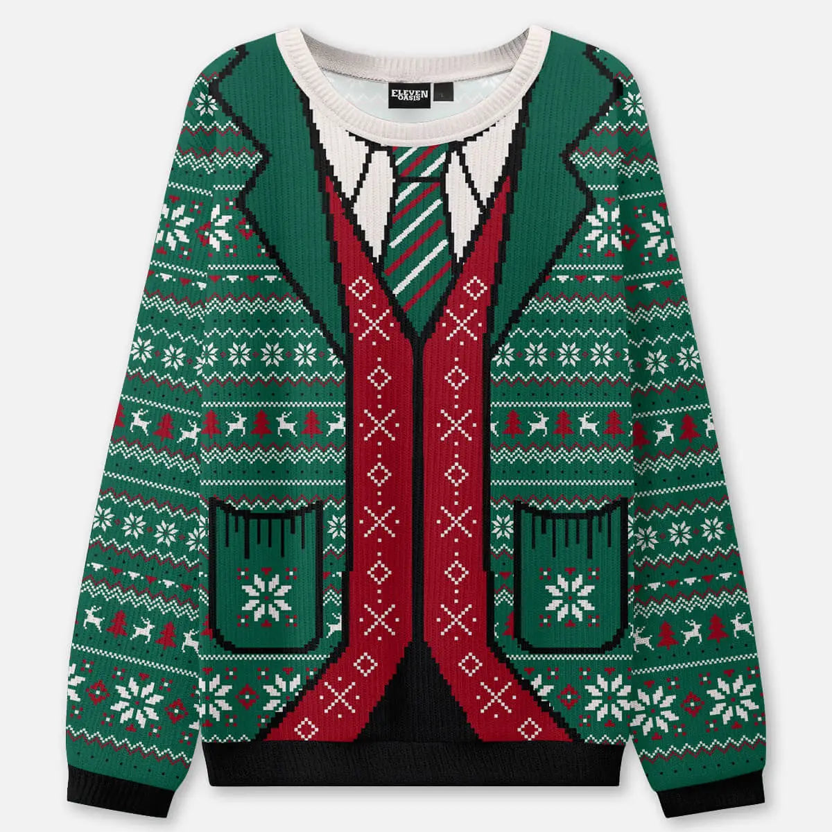 Christmas Suit Ugly Sweatshirt ElevenOasis