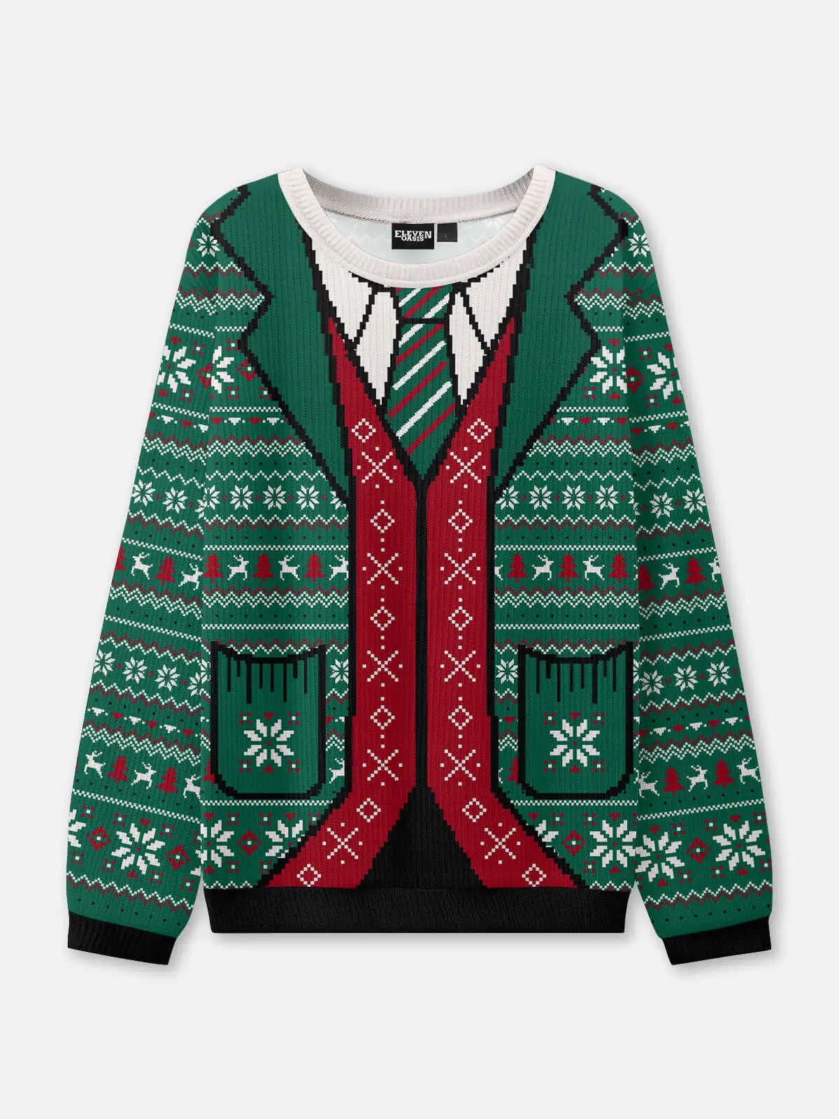 Christmas Suit Ugly Sweatshirt ElevenOasis