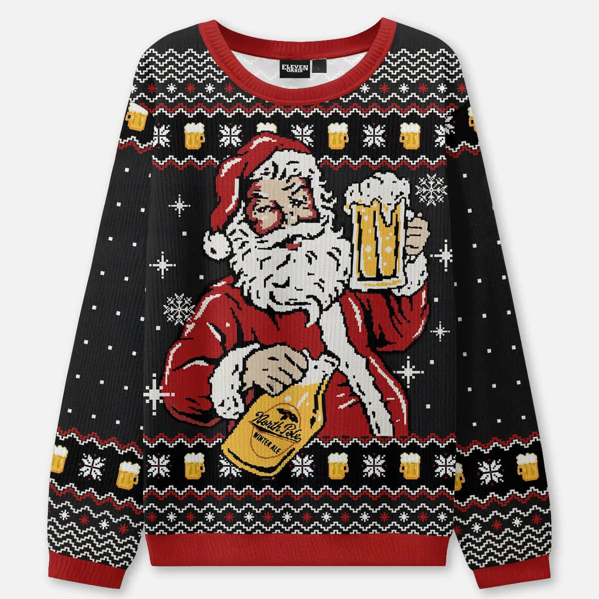 Beery Santa Ugly Christmas Sweatshirt Eleven Oasis