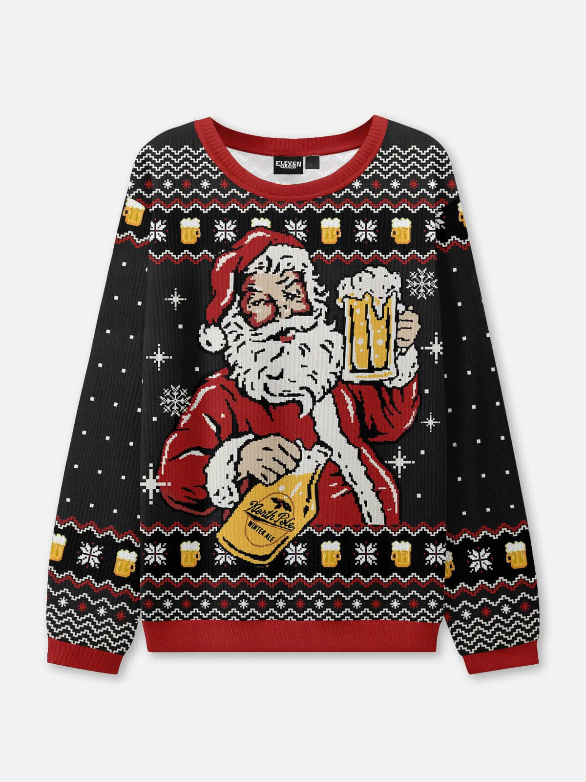 Beery Santa Ugly Christmas Sweatshirt Eleven Oasis