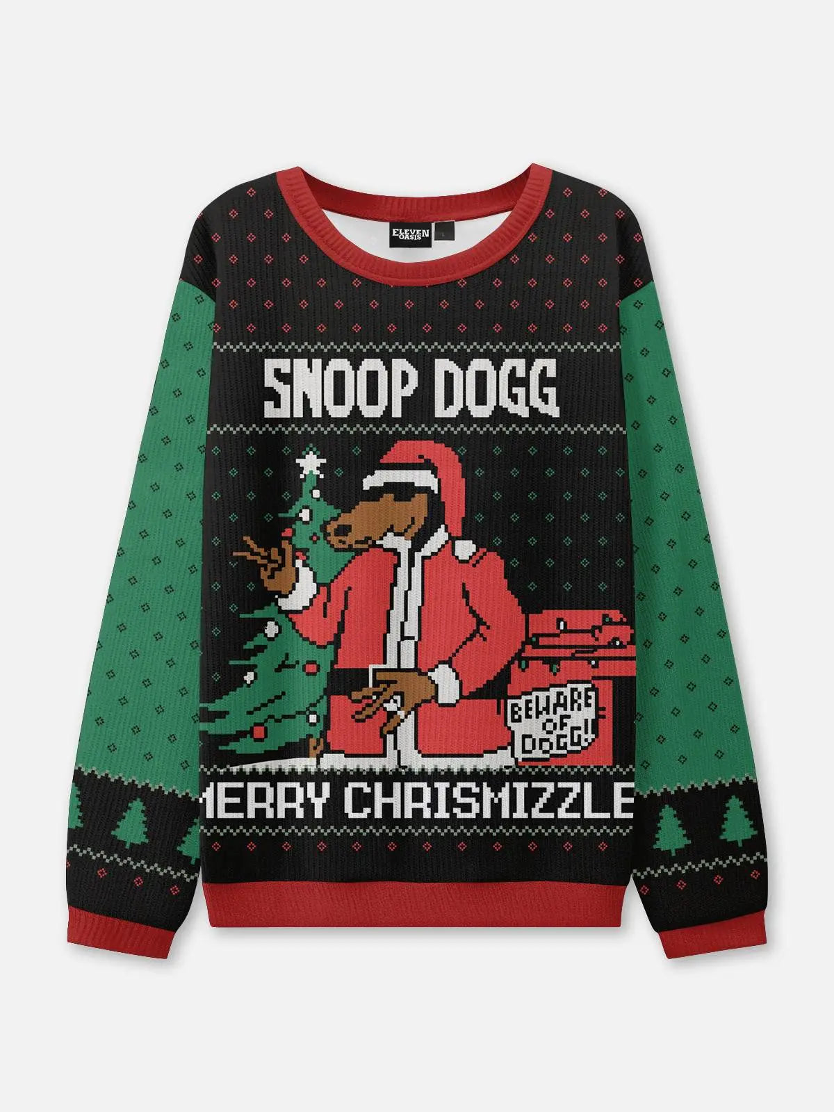 Snoop Dogg Merry Chrismizzle Ugly Christmas Sweatshirt ElevenOasis