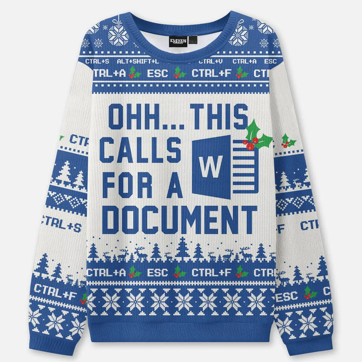 Ugly Christmas Sweater Spreadsheet Excel Spreadsheet Sweatshirt ElevenOasis