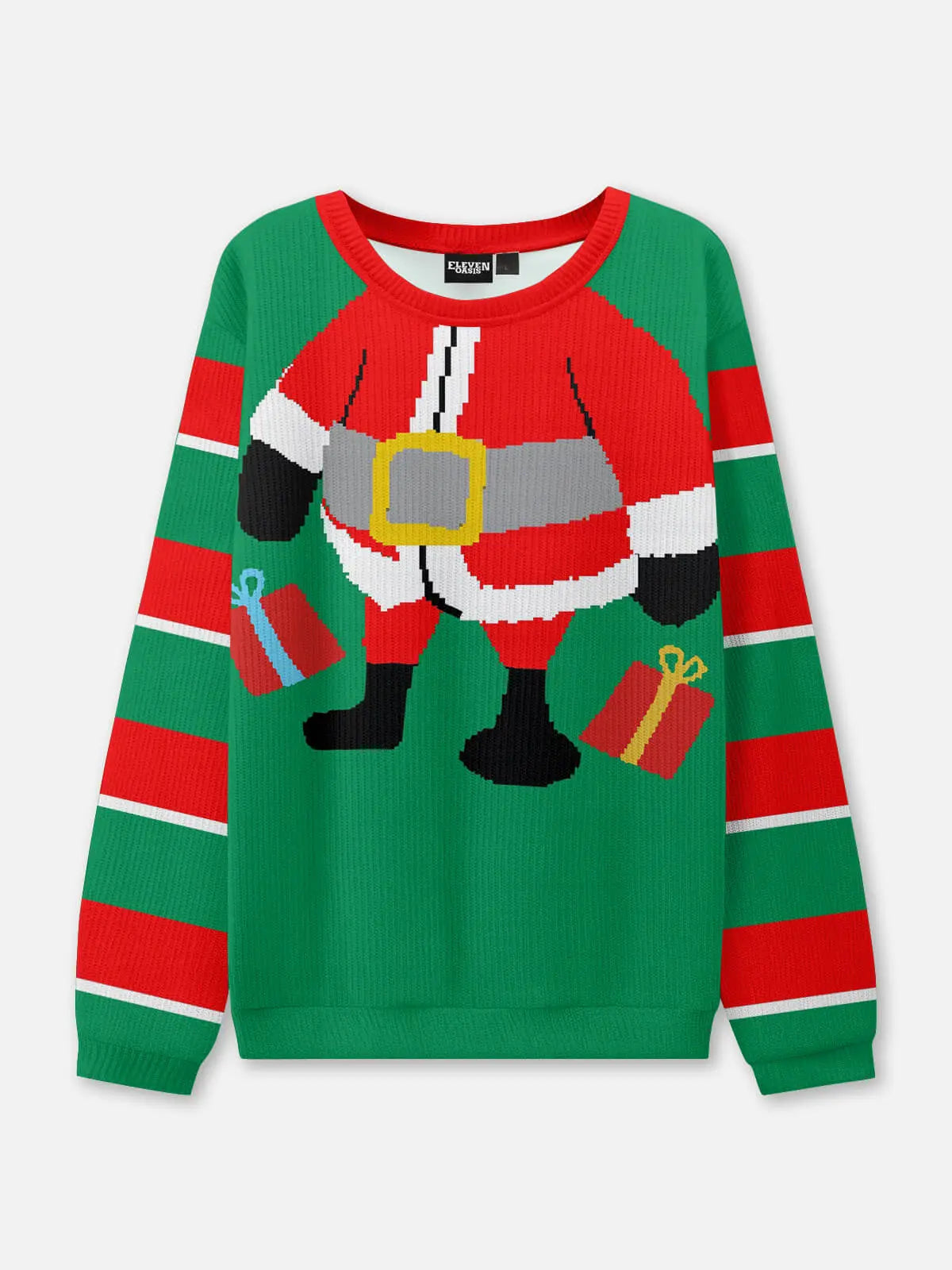 Funny Santa Suit Body Ugly Christmas Sweatshirt ElevenOasis